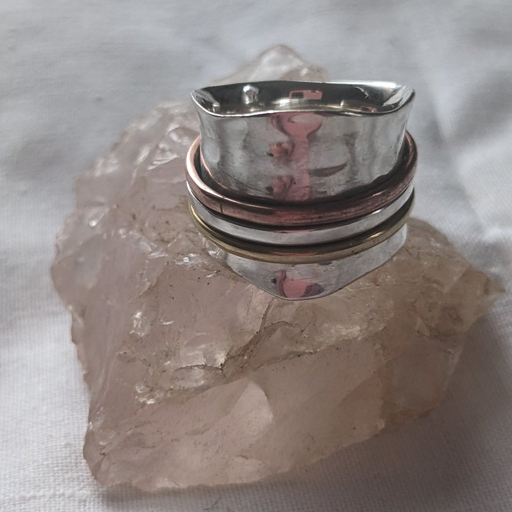 Sterling Silver Spinner Ring Size 6
